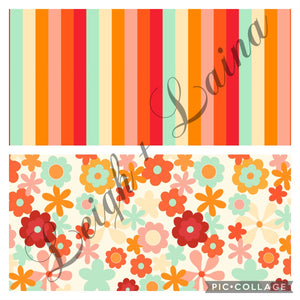 Vintage Floral + Coordinating Stripes