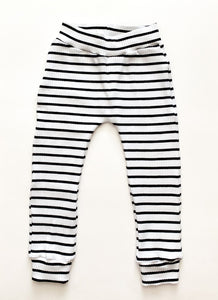 Black/White Stripe Lillian Joggers