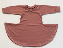 Load image into Gallery viewer, Dark Mauve Rib Knit Swirl Dress