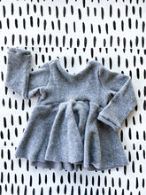 Load image into Gallery viewer, Grey Brushed Rib Knit Long Sleeve Maycie Peplum